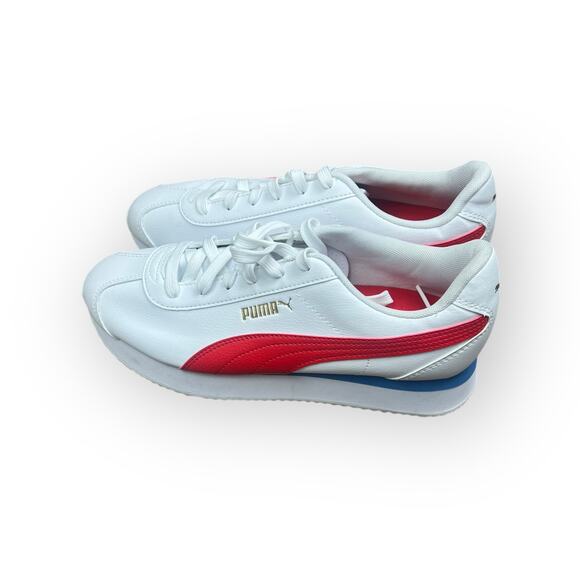 Puma Turino Platform Sneakers Red White and Blue NWOT Size 8.5 - Picture 6 of 10